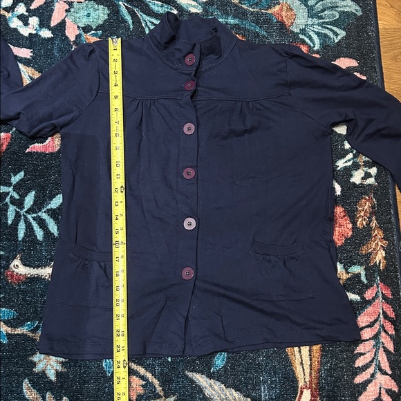 Anthropologie Inspired Navy Cardigan Sweater - Picture 6 of 7